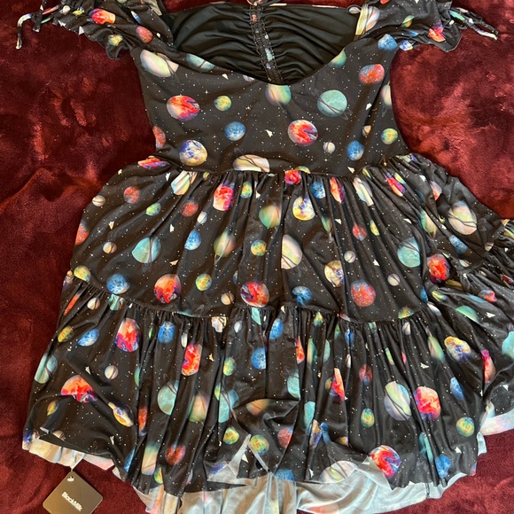 Blackmilk Paper Universe Short Tea Party Dress NWT - Picture 5 of 6